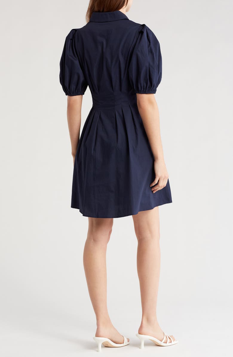 Eliza J Puff Sleeve Cotton Shirtdress, Alternate, color, 