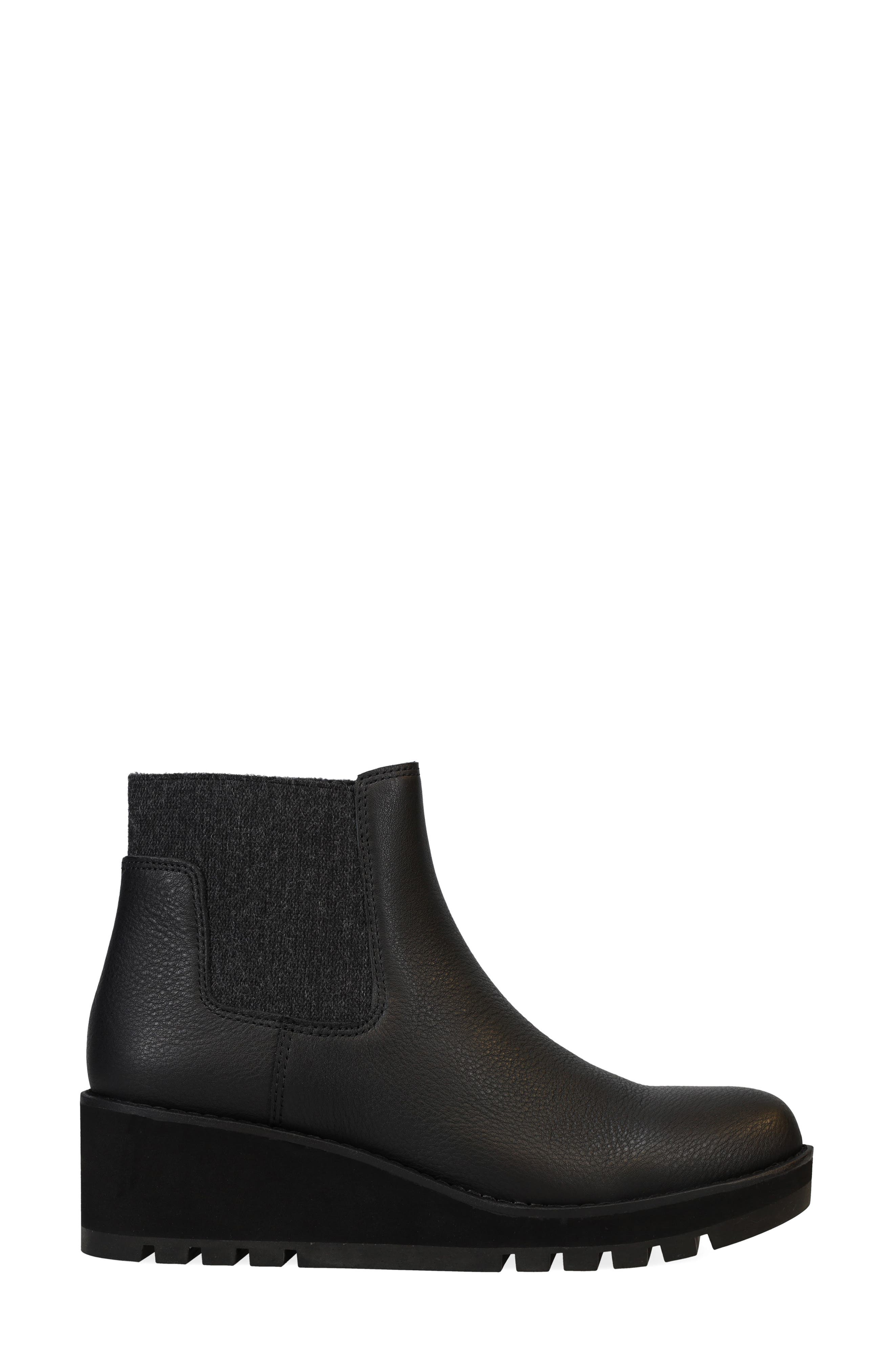 Eileen Fisher Chelsea Wedge Bootie, Alternate, color, Black