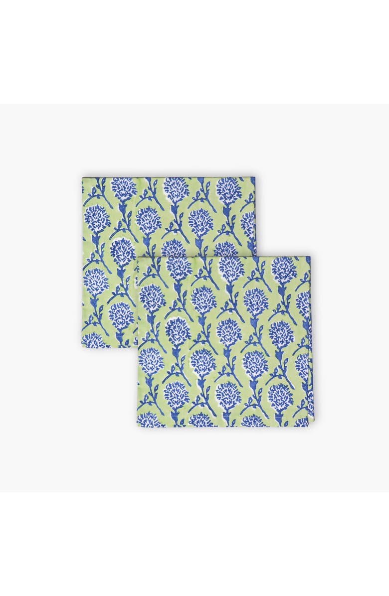 Banyan & Birch Nikhar Table Napkins Set of 2, Main, color, Lily Green