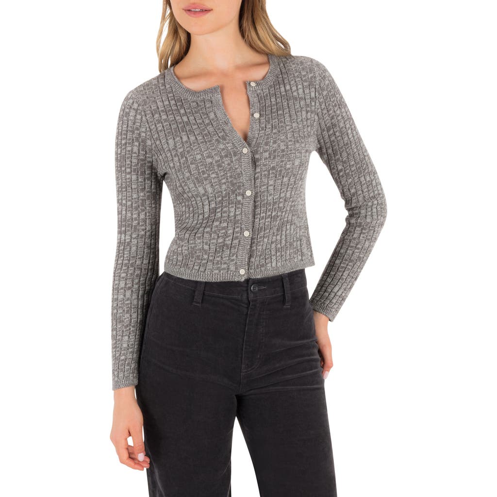 Hurley Day Trip Rib Cardigan In Gray