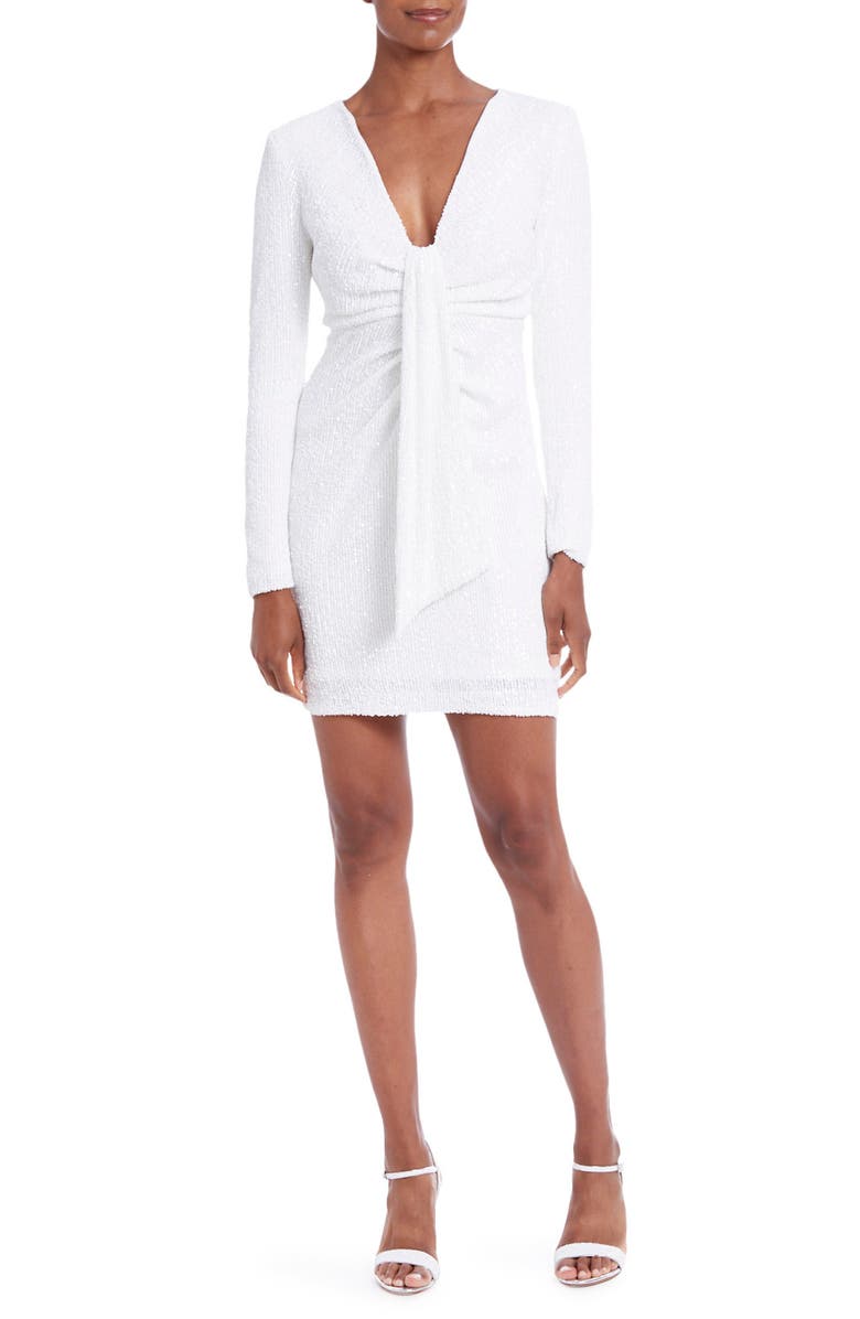 One33 Social Long Sleeve Sequin Minidress, Main, color, 