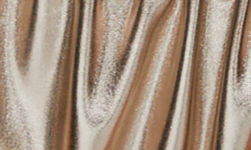 Nasty Gal Metallic Braided Edge Two-piece Swimsuit In Gold