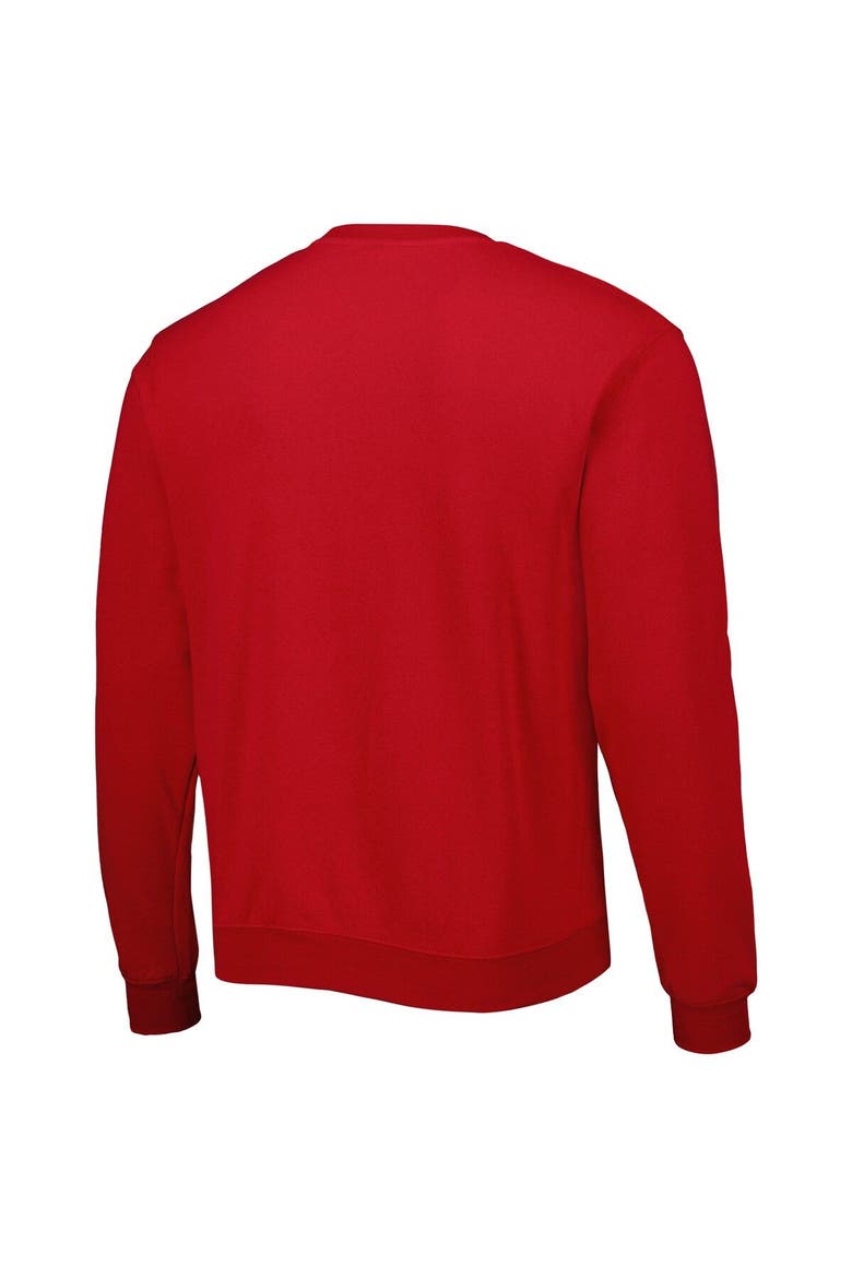 Men's Colosseum Red Ole Miss Rebels Arch & Logo Pullover Sweatshirt, Alternate, color, Red