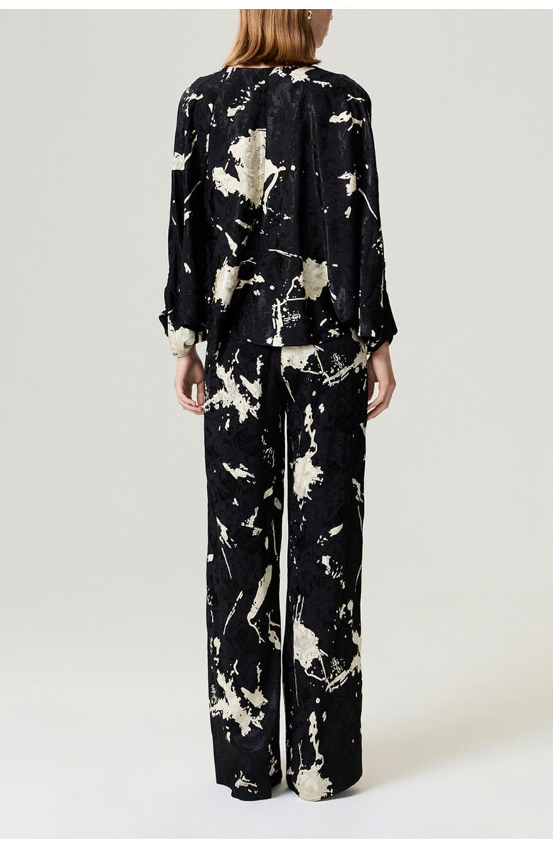 Nocturne Abstract Print Jacquard Blouse, Alternate, color, Multi-Colored