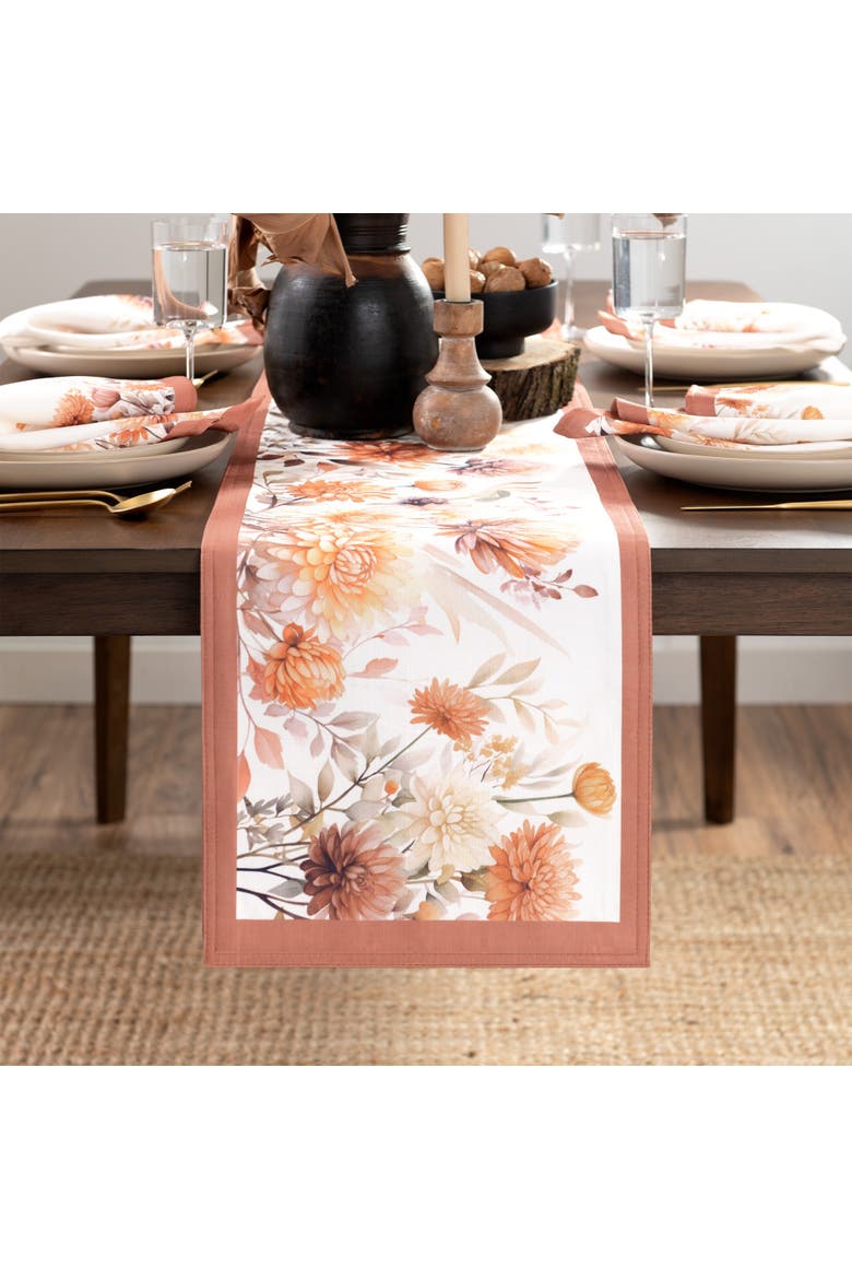 Autumn Blooms Table Runner Multicolor - 13"W x 70"L, Main, color, Multicolor