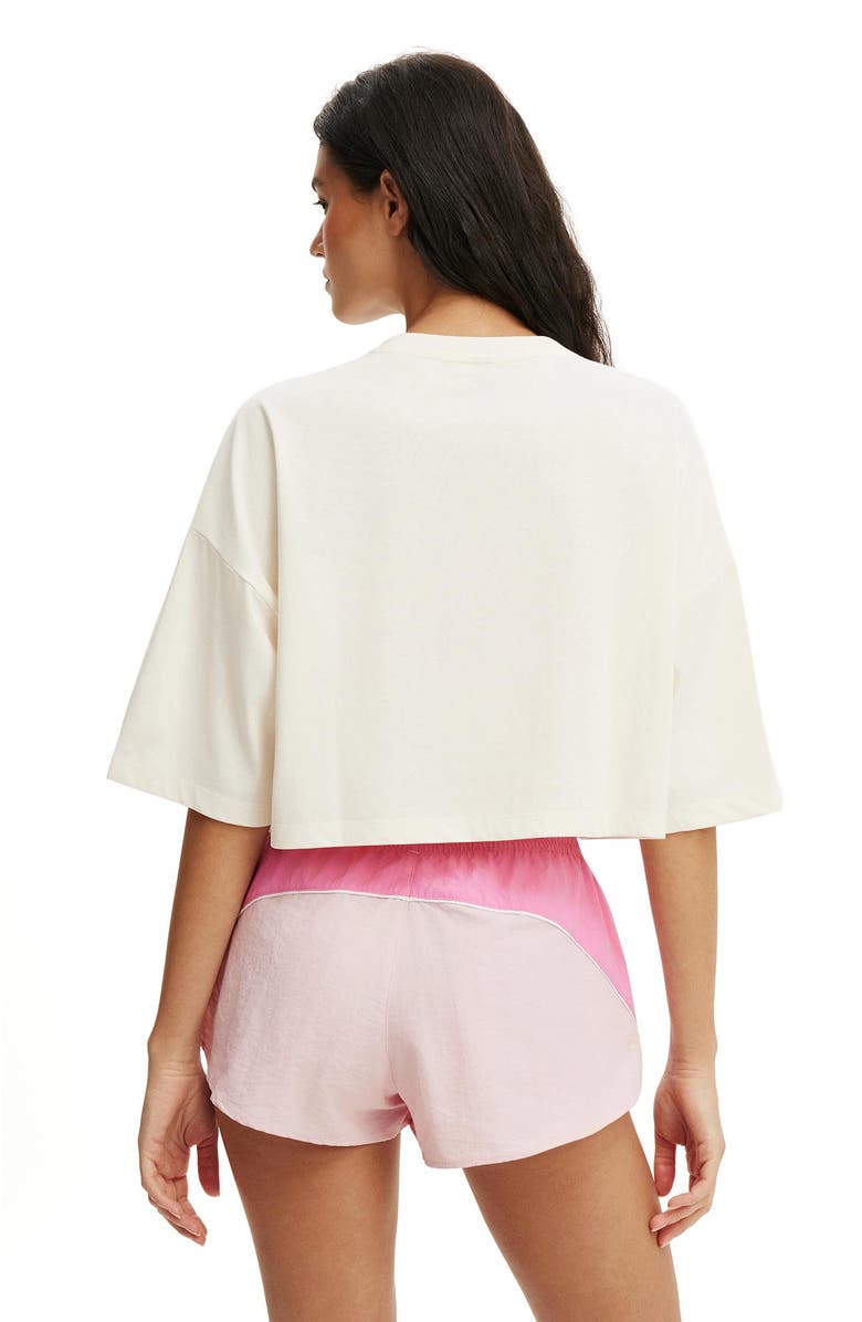 Body Women's Active Mesh Cropped Graphic Tee, Alternate, color, Coconut Milk