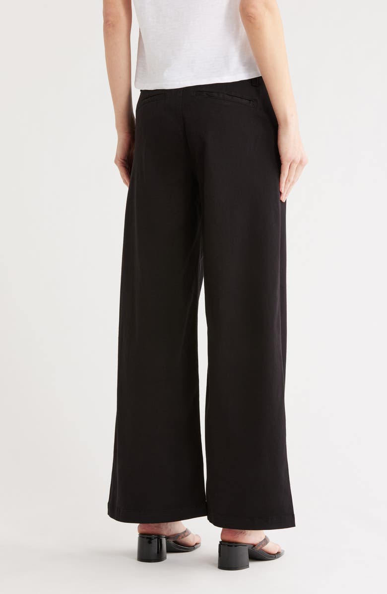AG Caden High Waist Wide Leg Pants, Alternate, color, True Black