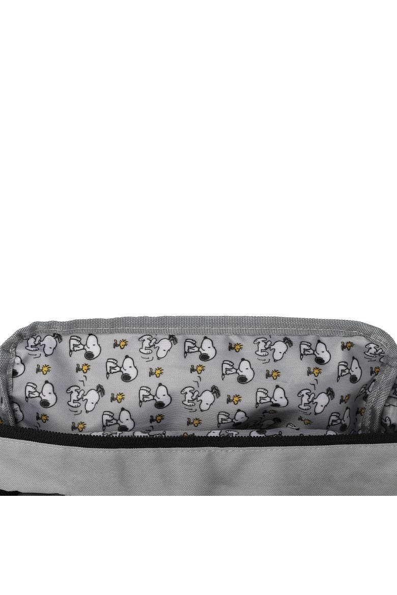 Snoopy Belt Bag, Zip Waist Pack, Grey Travel Pouch, Alternate, color, Grey