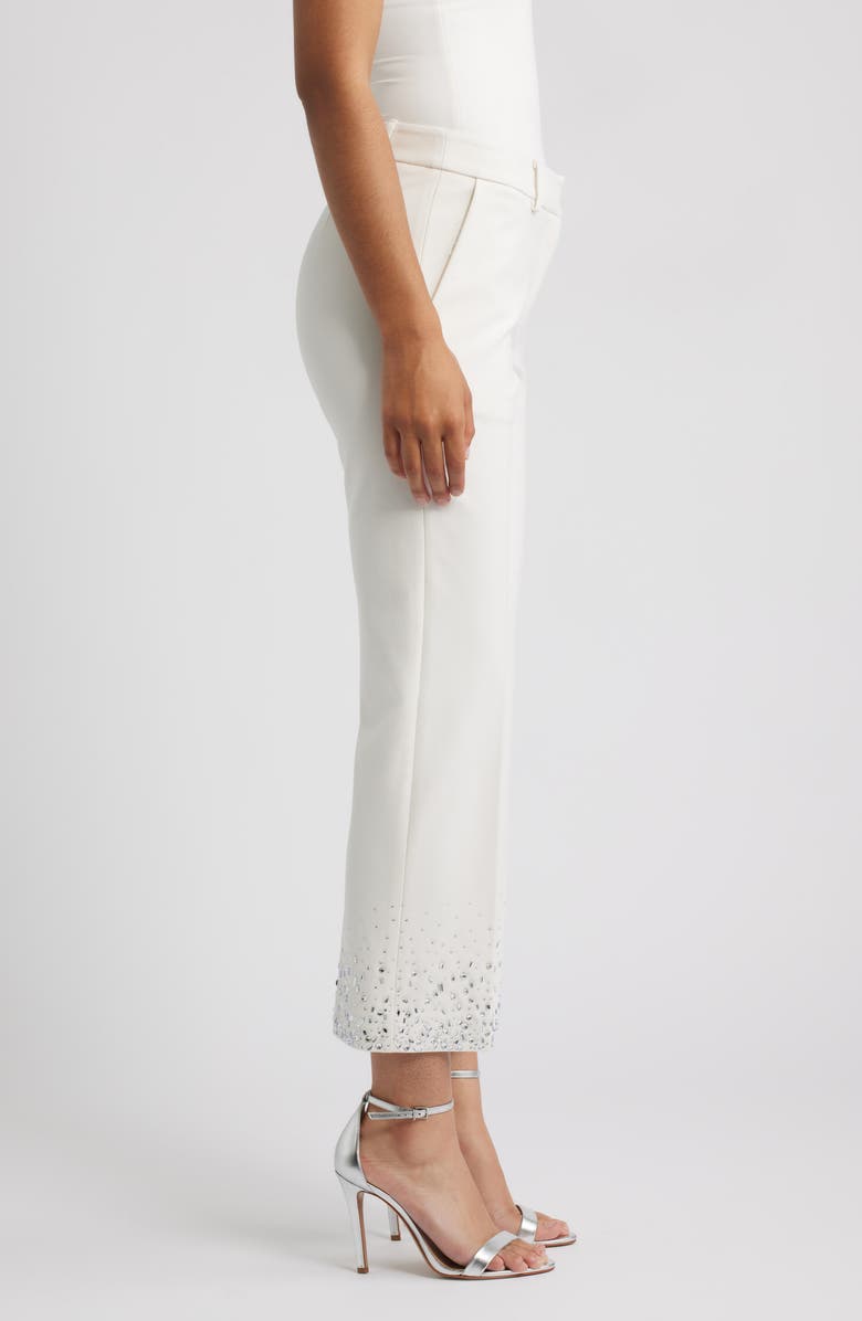 Anne Klein Crop Flare Pants, Alternate, color, White Dove