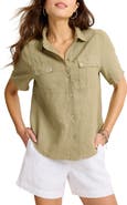 Tommy Bahama Castialina Utility Linen Button-Up Shirt