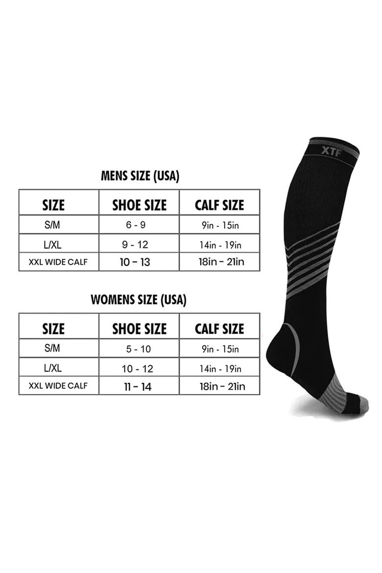 Assorted 6-Pack Ultra Performance Athletic Compression Socks, Alternate, color, BLACK