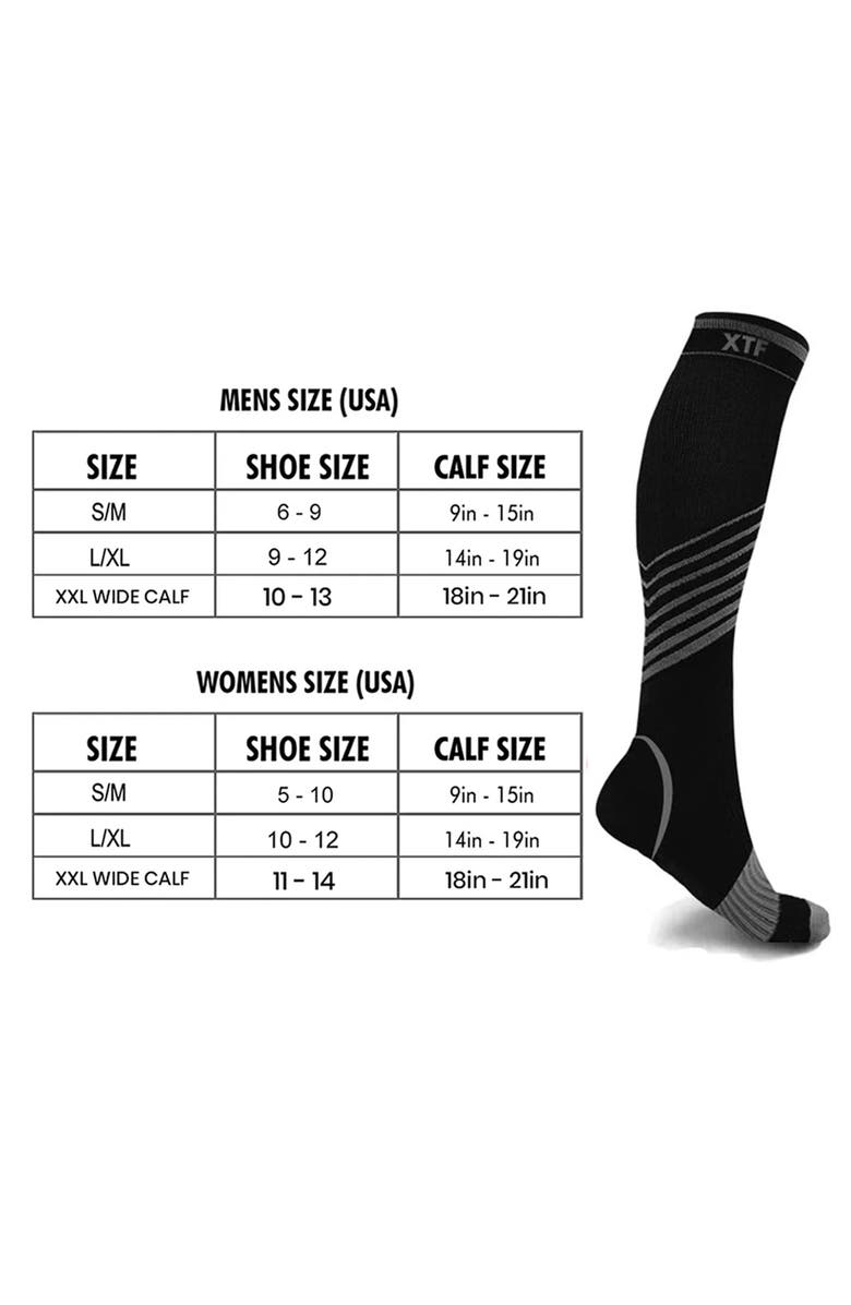 EXTREME FIT Assorted 6-Pack Ultra Performance Athletic Compression Socks, Alternate, color, Black