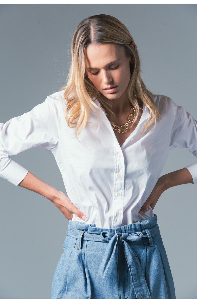 The Shirt The Bodysuit, Alternate, color, White