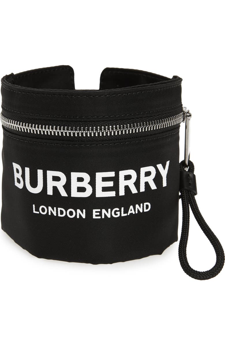 Burberry Logo Nylon Pocket Armband, Main, color,