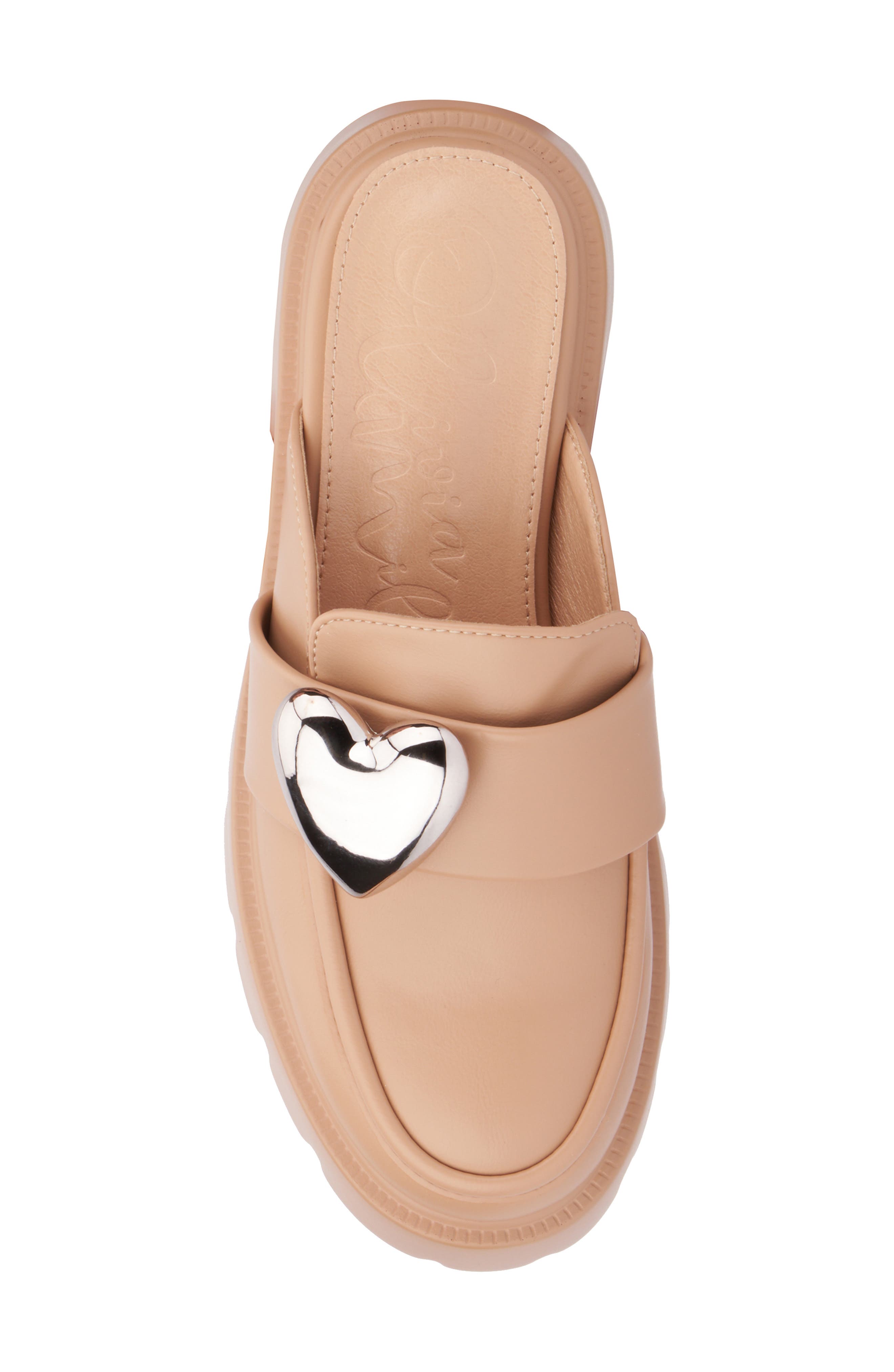 Heartless Lugged Platform Mule, Alternate, color, NUDE