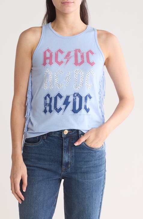 ACDC Side Fringe Tank Top