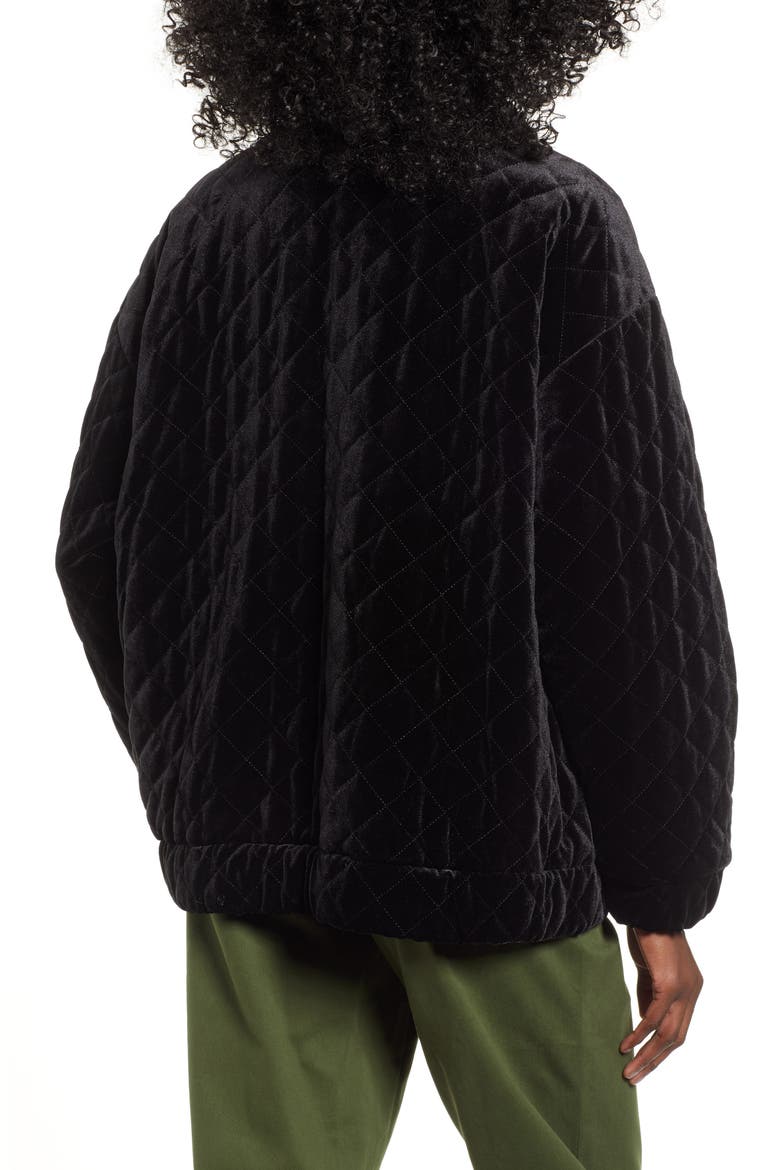 Contraband Quilted Velvet Jacket, Alternate, color, BLACK
