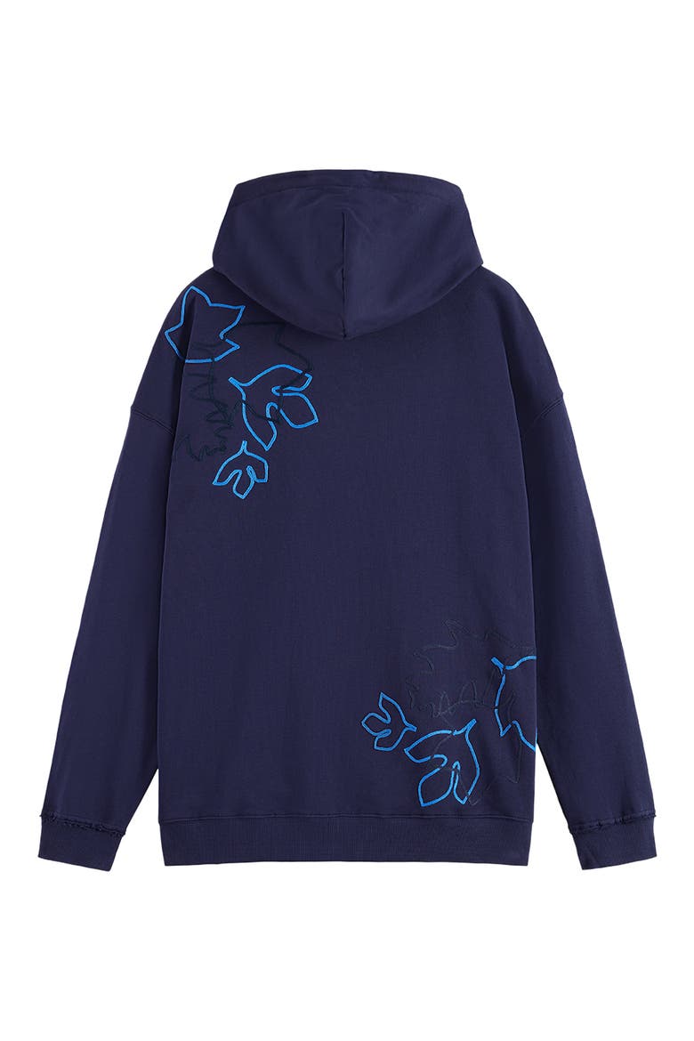 Soutache Embellished Hoodie, Alternate, color, PEACOAT