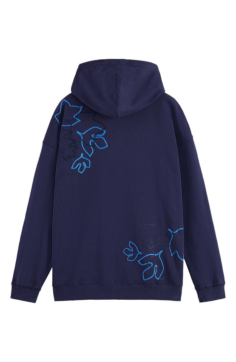 Scotch & Soda Soutache Embellished Hoodie, Alternate, color, Peacoat