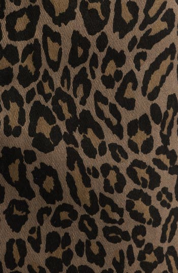 Chloe Leopard Print Twill Miniskirt