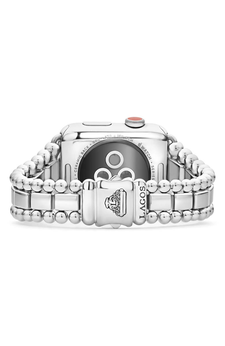 LAGOS Smart Caviar Stainless Steel Apple Watch<sup>®</sup> Watchband, Alternate, color, Silver