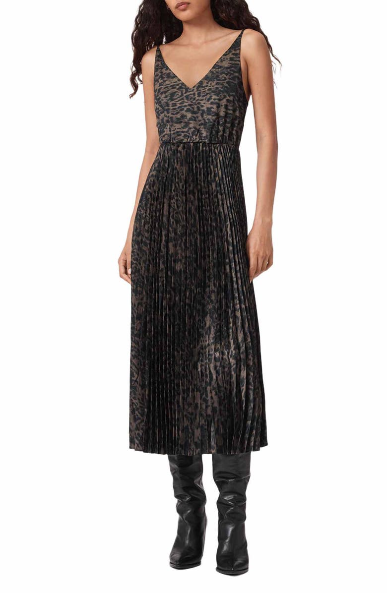 AllSaints Evia Sleeveless Dress & Sweater Set, Alternate, color, 