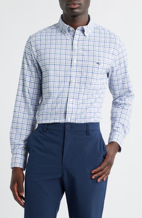 Forepeak Tattersall Check Performance Button-Down Shirt
