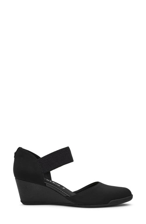 Anne Klein Tiffany Ankle Strap Wedge Pump In Black