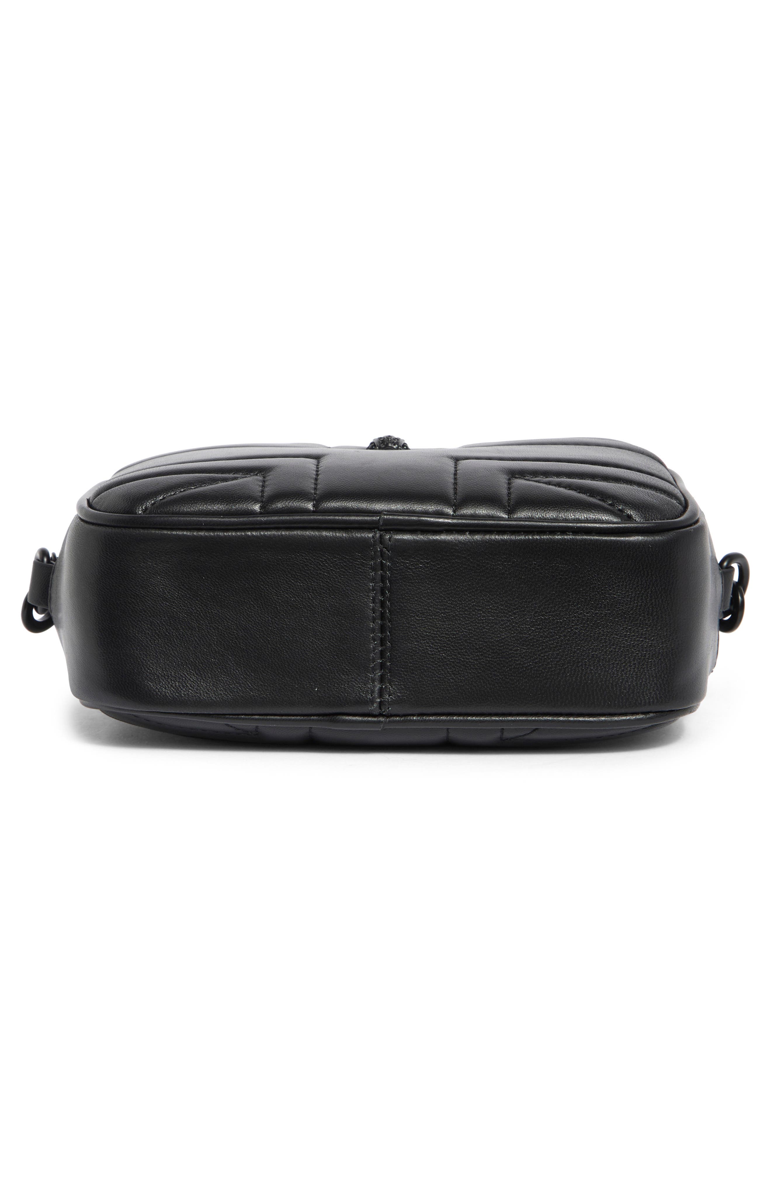 Union Jack Small Leather Camera Bag, Alternate, color, BLACK