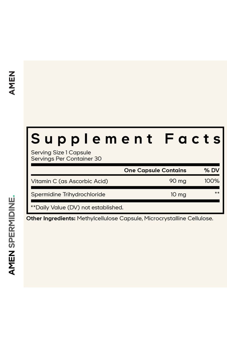 Codeage Spermidine Supplement, Spermidine HCl, Vitamin C Ascorbic Acid, Alternate, color, 