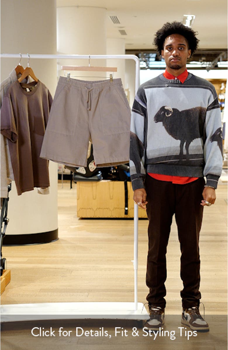 Classic Cotton Poplin Drawstring Chef Shorts, sales video thumbnail