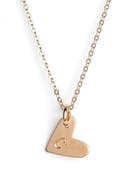 Nashelle 14k-Gold Fill Initial Mini Heart Pendant Necklace