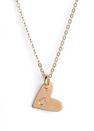 Nashelle 14k-Gold Fill Initial Mini Heart Pendant Necklace