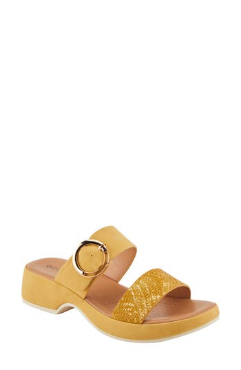 Patrizia By Spring Step Fenna Slide Sandal In Mustard