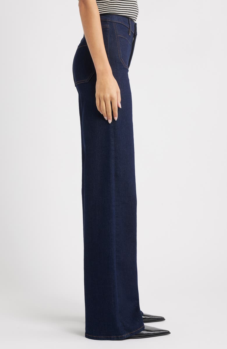 FRAME Le Slim Palazzo Long Modernist Pocket Wide Leg Jeans, Alternate, color, Rinse