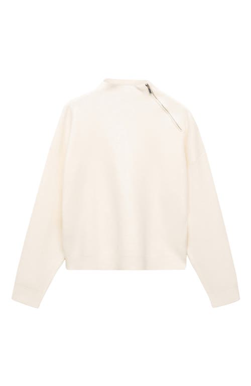 MANGO MANGO KONPAKTU ASYMMETRIC HALF ZIP SWEATER 