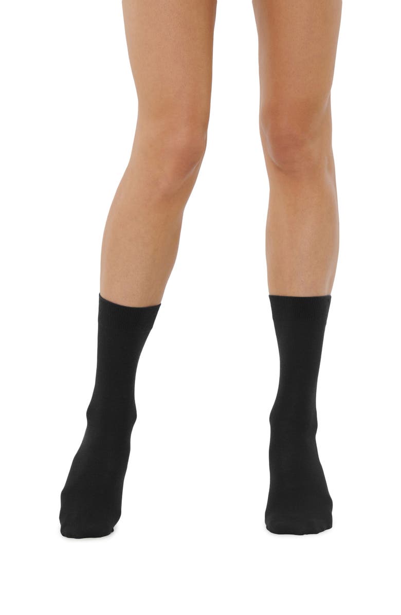 Wolford Cashmere & Silk Blend Crew Socks, Alternate, color, 