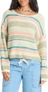 Billabong Stripe Marled Crop Sweater