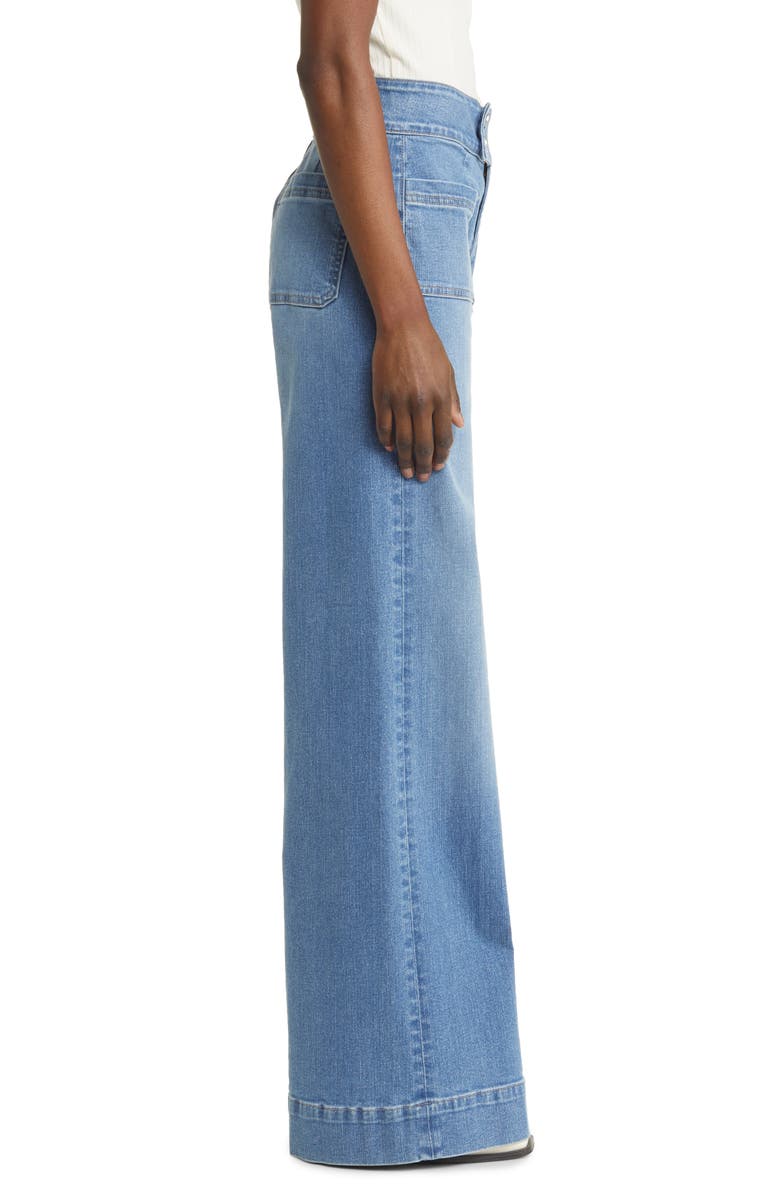 FRAME Le Hardy Patch Pocket High Waist Wide Leg Jeans, Alternate, color, 