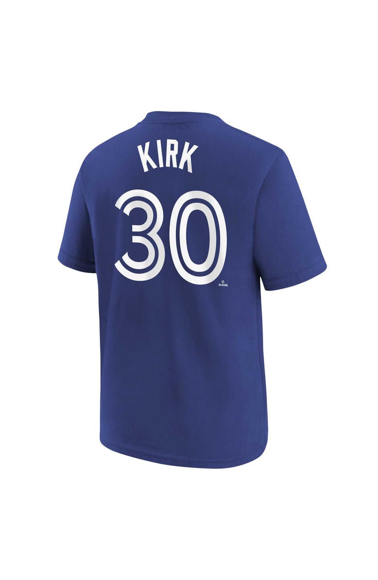 Nike Youth Nike Alejandro Kirk Royal Toronto Blue Jays Player Name & Number T-Shirt, Alternate, color, 