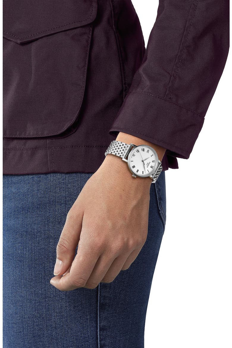 T-Classic Carson Bracelet Watch, 30mm, Alternate, color, SILVER