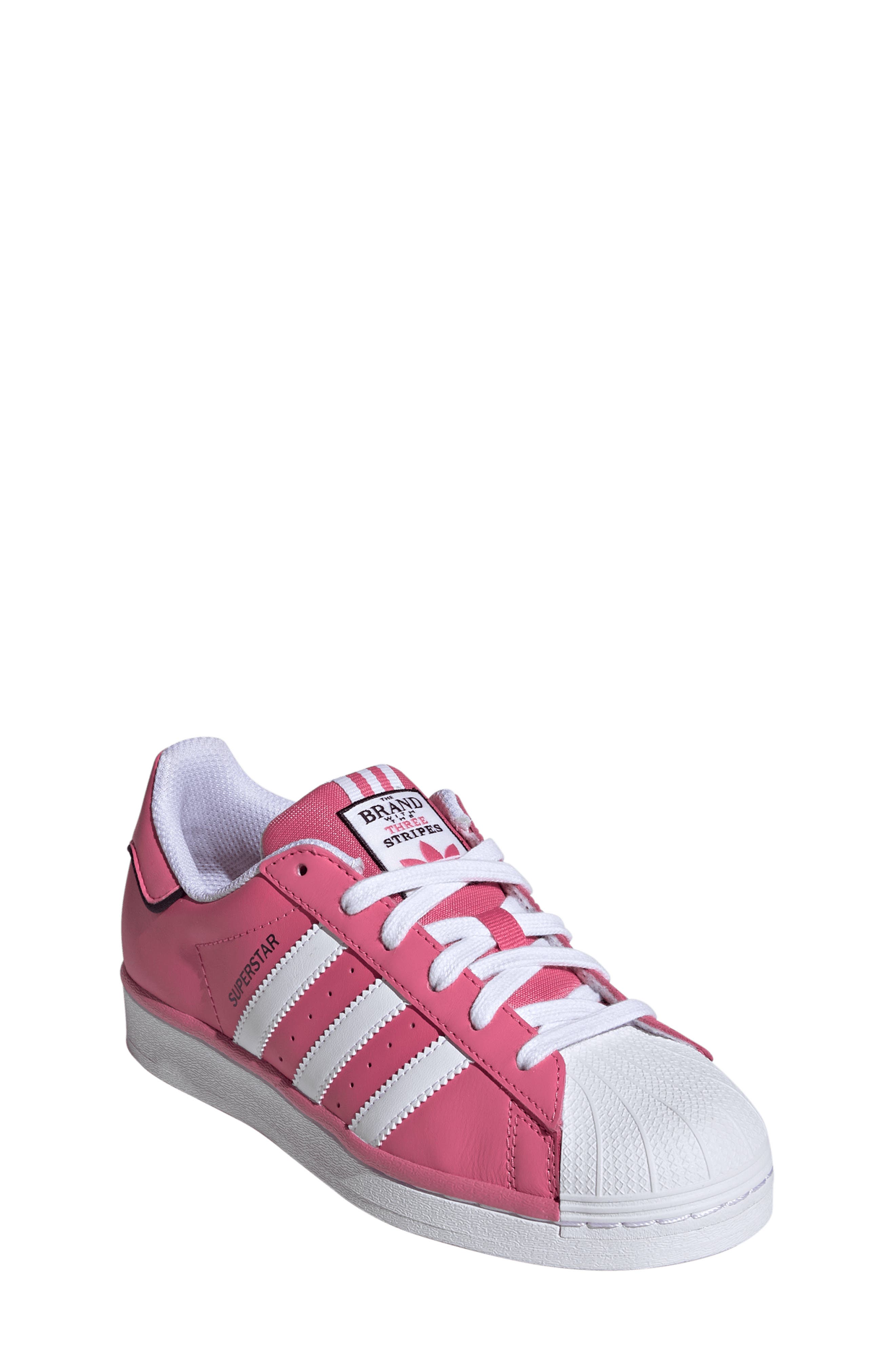 adidas Kids' Superstar Sneaker, Main, color, Pink Fusion/ White/ Black