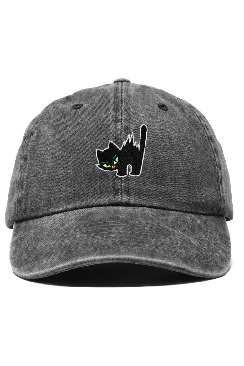 Blink Black Cat Dad Cap, Main, color, Washed Black
