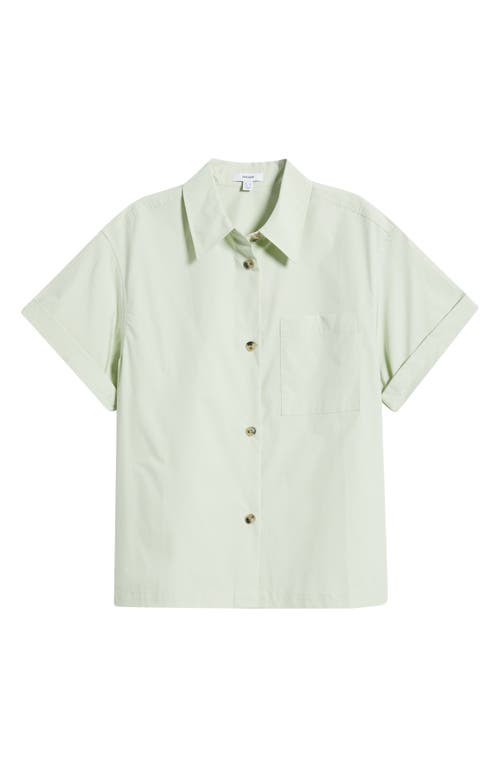 Reiss Jordan Short Sleeve Cotton Button-up Shirt In Green