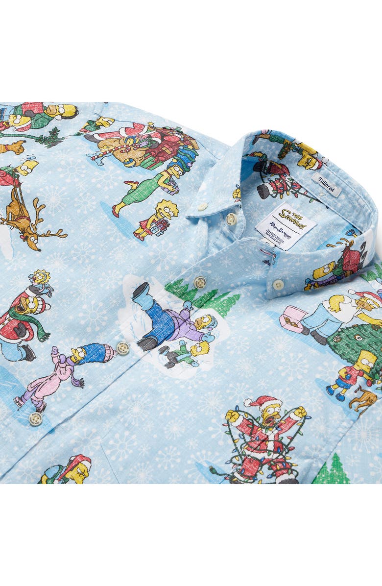 Reyn Spooner The Simpsons Greetings Button-Down Shirt, Alternate, color, Blue