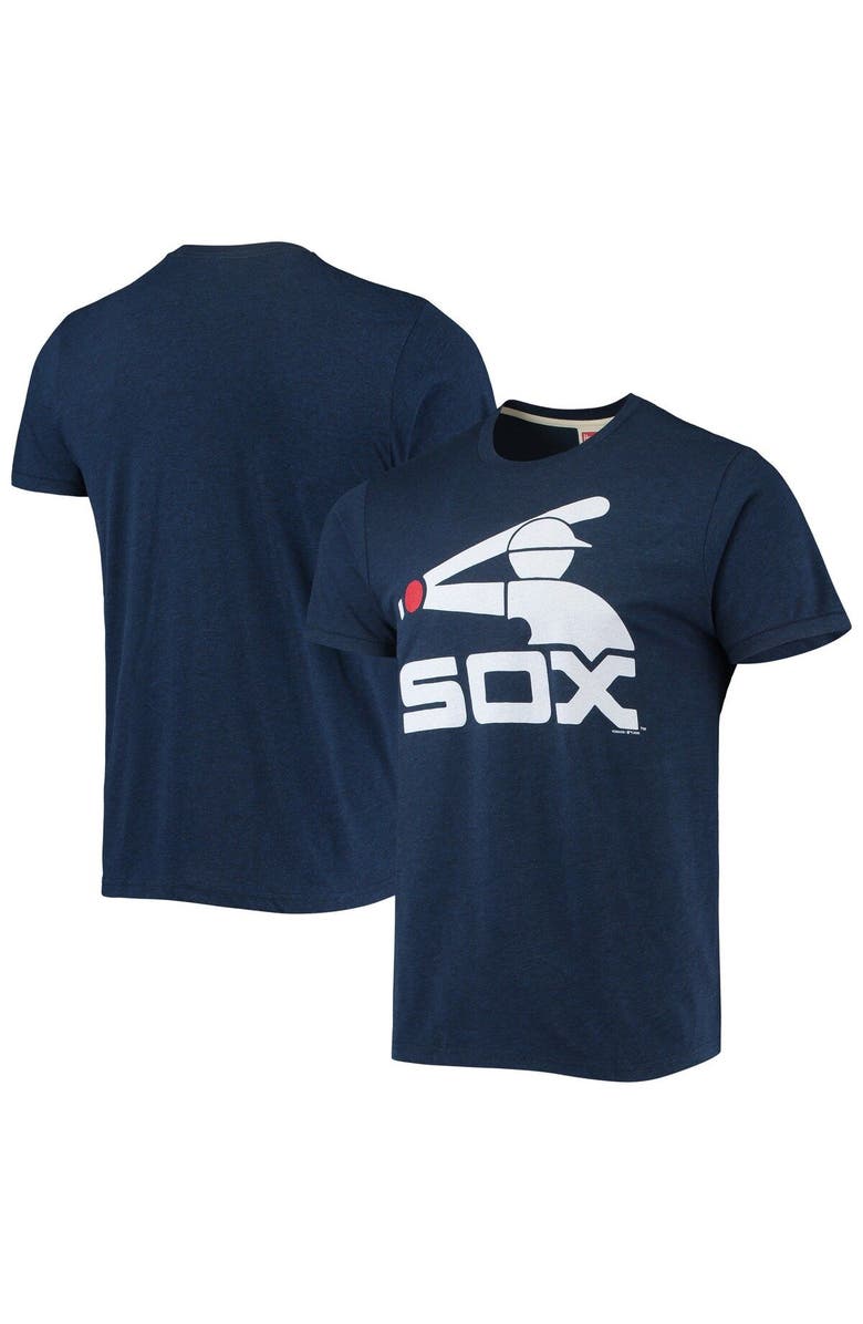 Homage Men's Homage Navy Chicago White Sox Hand-Drawn Logo Tri-Blend T-Shirt, Main, color, 