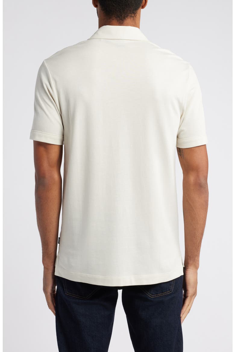 Press Lyocell & Cotton Polo, Alternate, color, OFF WHITE
