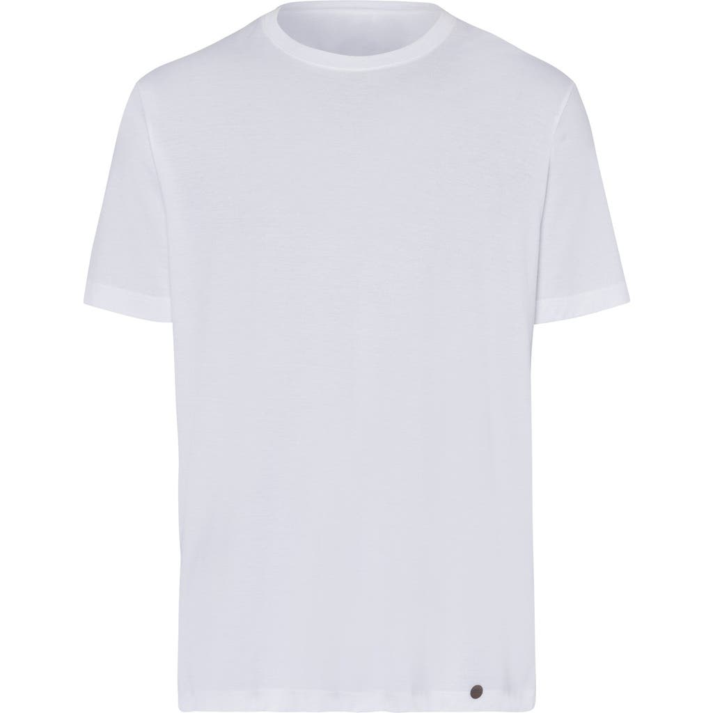 Hanro Night And Day Cotton Crew Neck T-shirt In White