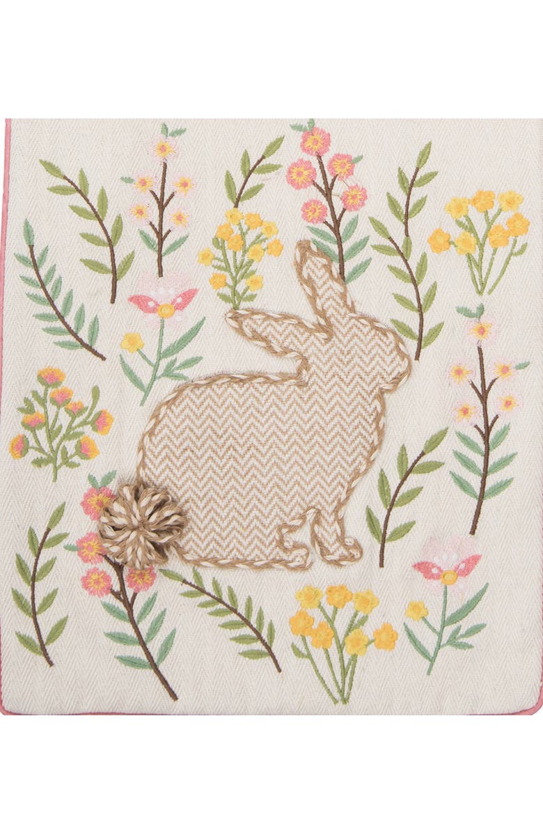 C&F Home Garden Spring Easter Bunny Rabbit Decorative Table Runner 14" x 72", Alternate, color, Brown