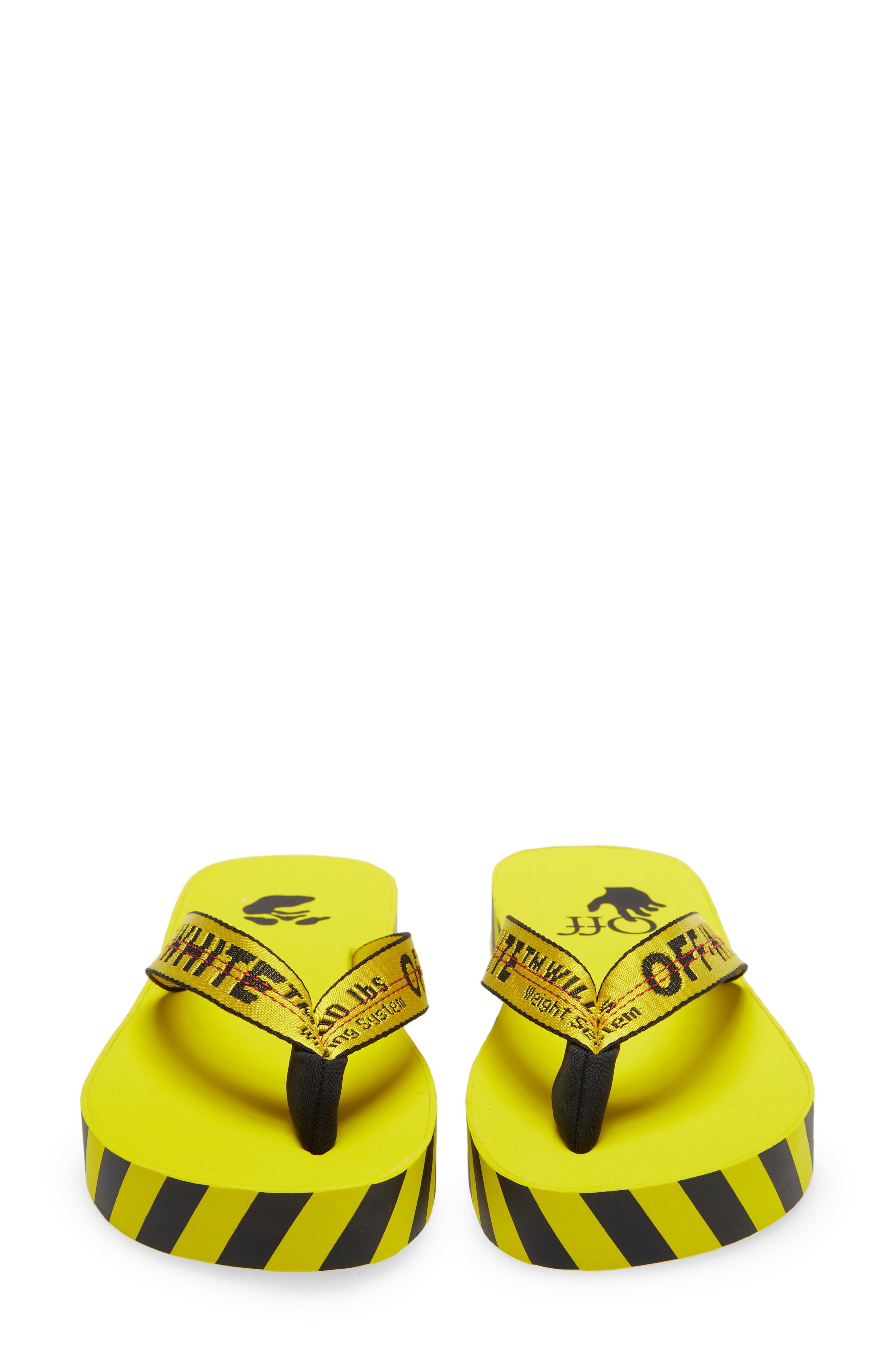 Off-White Industrial Logo Platform Flip Flop, Alternate, color, 